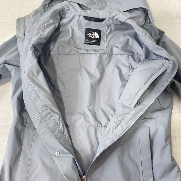 Women’s Large Windbreaker Jacket North Face Dryvent Grey Full Zip Long Sleeve - Picture 13 of 16